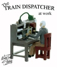 O scale TRAIN DISPATCHER and his desk comes Ready Painted 1/48 scale figure set