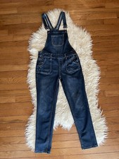  Girls SO Jean Denim Long Overalls Size 12
