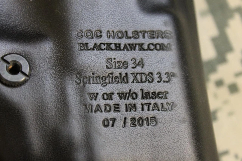 Blackhawk CQC IWB ITP Inside Waistband Leather Holster 3.3" Springfield XDS LEFT - Image 3 of 3