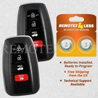 2 Remote For 2018 2019 2020 Toyota Camry Smart Key Fob Keyless Entry