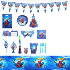 Spiderman Tablewear Set 136 Pcs
