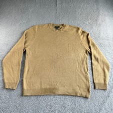 NEW Vintage Eddie Bauer Sweater Mens Extra Large Beige Lambs Wool Smart Fabric