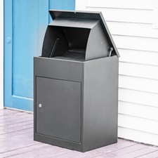 Lockable Wall Parcel Delivery Secure Drop Box Outdoor Storage Letter Post Box UK