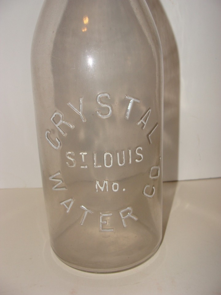 Vintage Embossed St. Louis MO Crystal Water Co. 64 Oz Bottle eBay