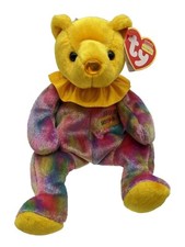 Ty Beanie Baby "Birthday Bear - November" Teddy Topaz Yellow 2001 Happy Birthday