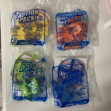 Whataburger Lot of 4 Whatapals Catch Copters Spin Release Flying Toys