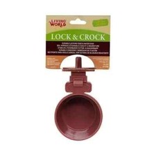 1 Lock  Crock SMALL 6 oz Durable Parrot Bird Food Water Dishes Hagen Hari