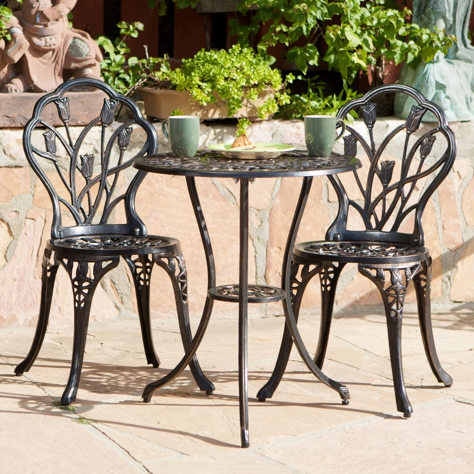 Nassau 3-Pc Bistro Set: Cast Iron Charm - Image 4 of 4