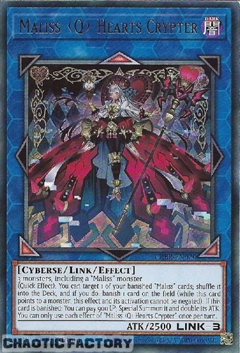 YUGIOH CRBR-EN020 Maliss Q Hearts Crypter Ultra Rare 1st Edition NM - Picture 1 of 1
