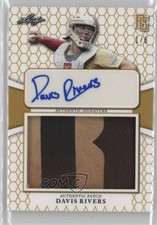 2022 Leaf Perfect Game National Showcase Gold 1/6 Davis Rivers Patch Auto nd3