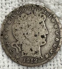 1912 Barber Silver Half Dollar Coin  (B79)