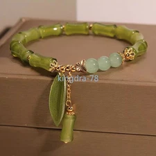 1Pc Exquisitely  Chinese Style Bamboo Joint Jade Bracelet Retro Bracelet Gift