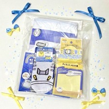 Shinkansen Nozomi Kids Gift Set 5pcs Socks Stationery Japan Blue Train
