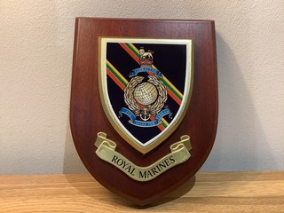 Royal Marines Regimental Military Wall Plaque Navy Mess Shield.
