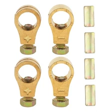 Car Battery Terminal Clamps Copper Wire Cable Connector Positive Negative 4 PCS