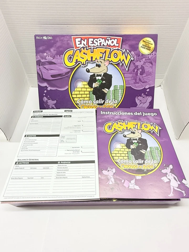 Rich Dad Poor Dad Cashflow Investing Board Game Spanish Complete Unused - Image 3 of 4