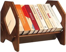Desktop Bookshelf Stackable Book Organizer W/ Handle Storage Rack