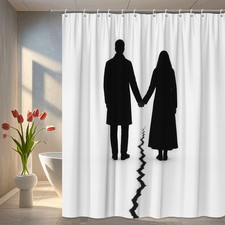Stylish Black Shower Curtain for Modern and Minimalist Bathrooms