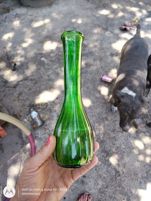 Green Glass Bottle 40 oz with Embossed Base Numbers 408 C.469