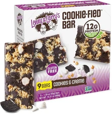 (Free Duty Tax) Lenny & Larry's Cookie-fied Protein Bar – Cookies & Creme 9x