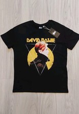 Damen David Bowie T-Shirt größe XS  Oversized Shirt in Schwarz NEU