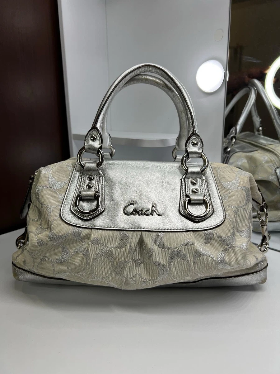 Coach Ashley Satchel/Top Handle Bag Beige Bags & Handbags for