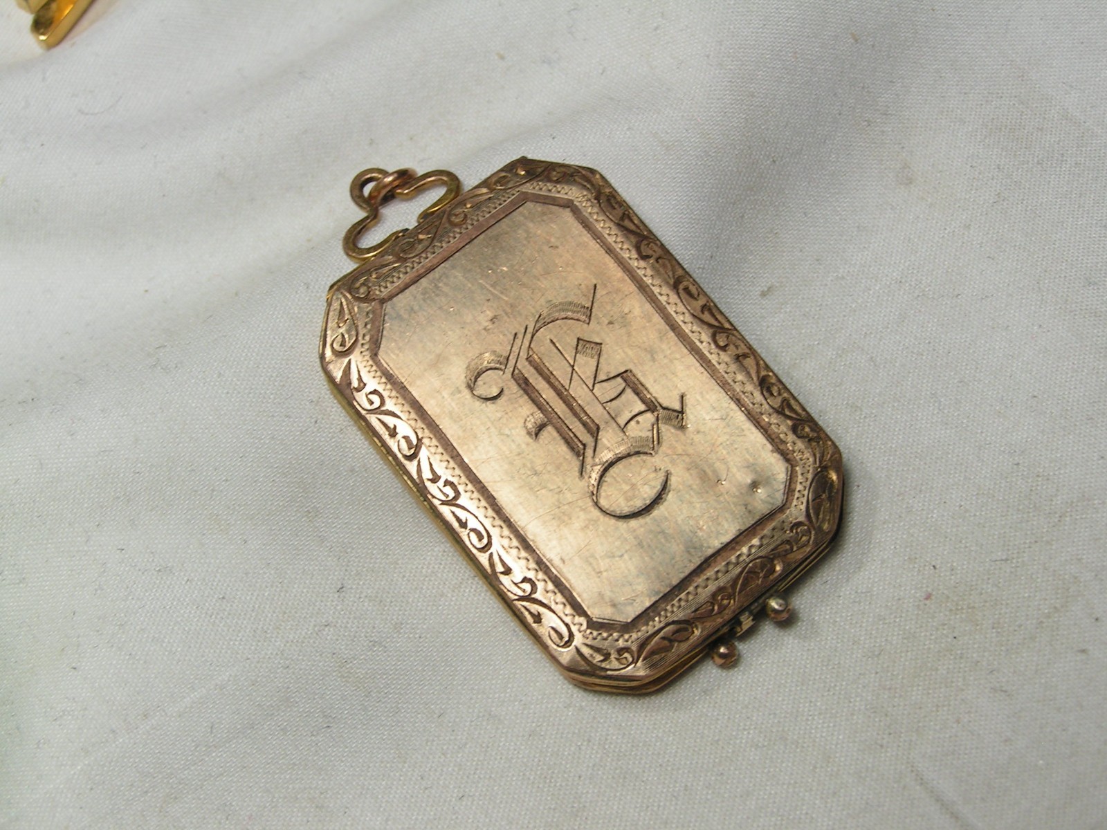 ...Victorian Gold Filled Initial 'B' Rectangle Lo… - image 15