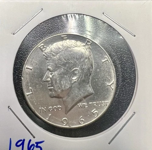 1965 Kennedy Half Dollar • 40% Silver • Brilliant Uncirculated BU