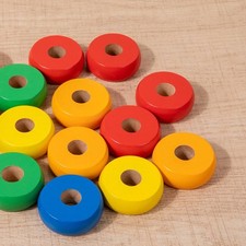 Rainbow Disc Stacking Toy Vibrant Colors Educational Counting Toy for Toddlers