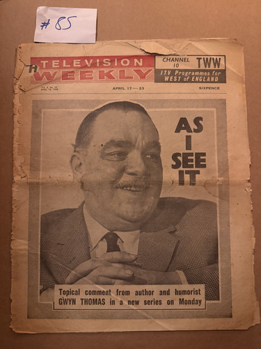 SUPER RARE 1965 TWW Television Weekly TV Times Listings Magazine Vol 8 No 15 - Picture 1 of 10