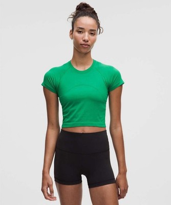 Lululemon Athletica Swiftly Tech Cropped Short-Sleeve Shirt size 6