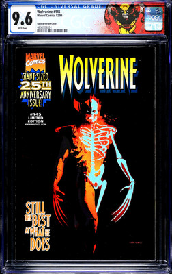 Wolverine #145 (1999) CGC 9.6 NM+ WHITE Nabisco Sienkiewicz Custom Label RARE PC