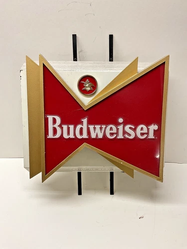 Vintage BUDWEISER Beer  Bowtie Lighted "King of Beers" Sign