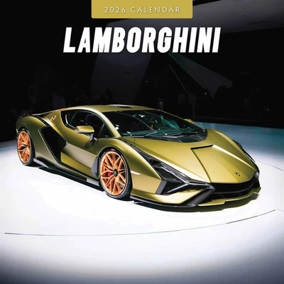 RED ROBIN PUBLISHING LTD Lamborghini Calendar 2026 - Transport - Month To View