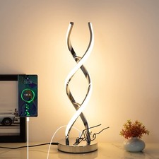 LED Modern Table Lamp, Stepless Dimmable Spiral Table Lamps for Bed... Fast Ship