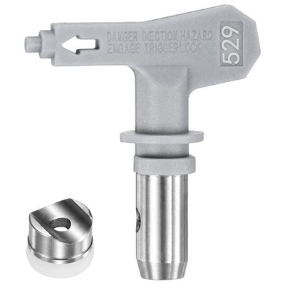 1-Set Paint Sprayer Tips Tungsten Steel with 1 Pad [Grey, 529]