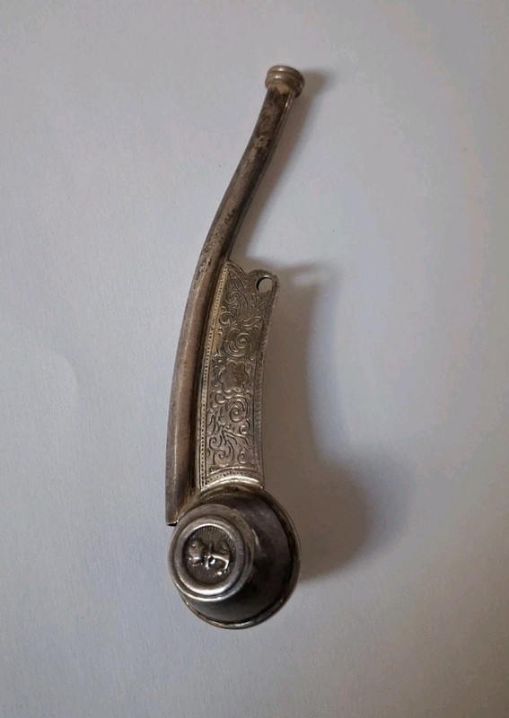 Vintage Naval Silver Bosun's Pipe Maritime Boatswain Whistle