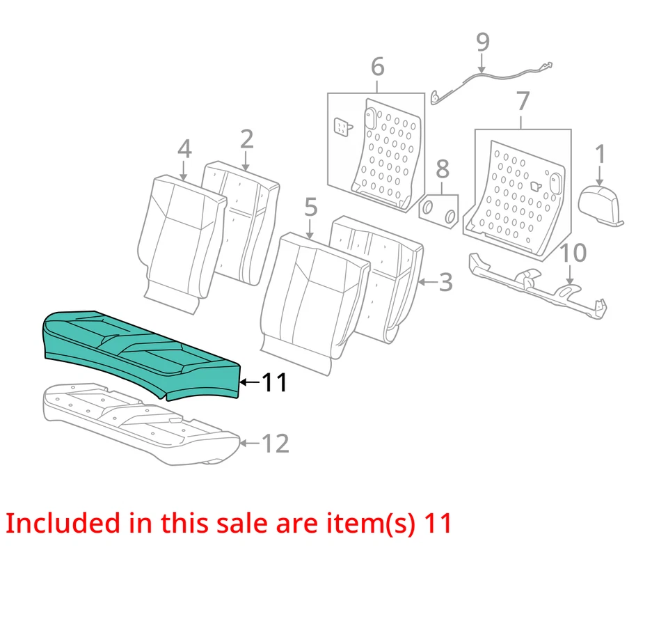 SE ADAPTA A PONTIAC G5 2007-2009 CUBIERTA ASM R/ASIENTO COJÍN *GRA 15890694 - NUEVO OEM Foto 2 de 3