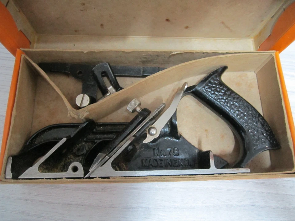 VINTAGE BOXED STANLEY NO 78 RABBET/REBATE PLANE WOODWORKING TOOL MADE IN ENGLAND - Image 2 of 2