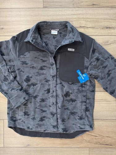 Columbia PFG Mujer Negro Snap Sudadera con Capucha Chaqueta Atlética L Grande Marea Polar Nueva con Etiquetas - Imagen 3 de 5