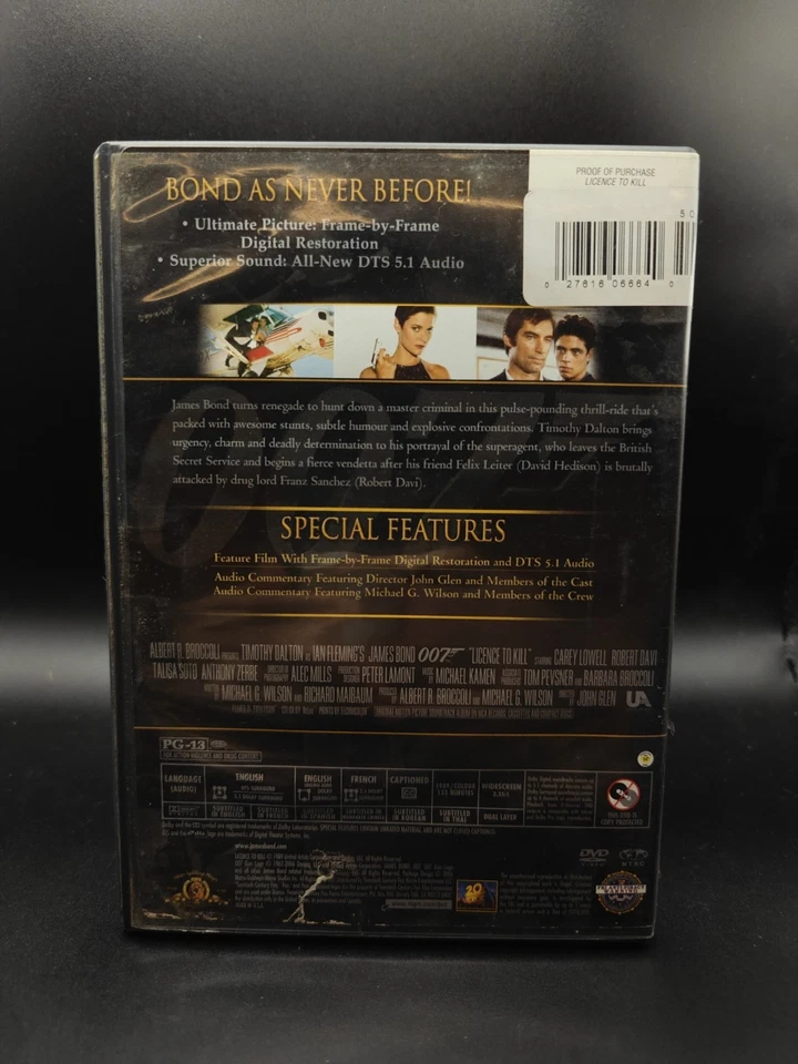 007: Licence to Kill DVD Widescreen 1989 (Timothy Dalton, Robert Davi) Foto 2 de 4