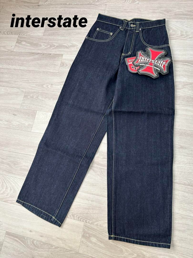 Interstate Jeans Y2K Rave Denim Pants 90s hiphop 28
