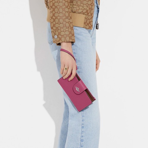 Cartera de teléfono Coach Tech nueva con etiquetas en bloques de colores lona exclusiva C2874/C2869/CW780 - Imagen 30 de 66