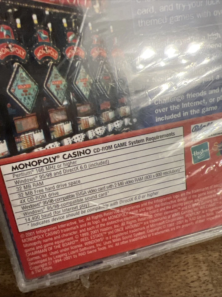 Monopoly Casino Video Game Pc Cd-ROM E-Everyone (Sealed) - Image 4 of 4