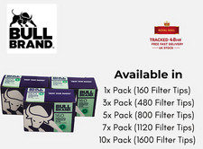 Bull Brand Menthol capsule slim Filter Tips Multiple Packs 160 Filter Tips