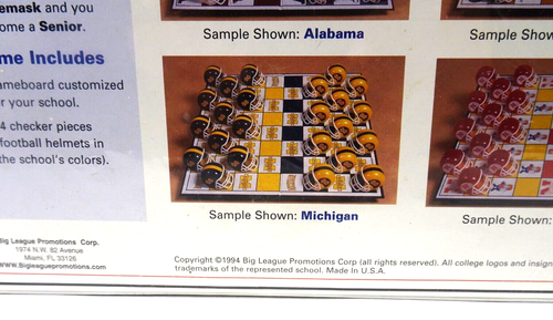 LSU Football Checkers Board Game Vintage 1994 Louisiana State FACTORY SEALED BOX - Picture 3 of 5