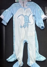 DUMBO Disney Baby Toddler 2PK SLEEPERS Full-zip Footed PJs Pajamas SZ 6MO