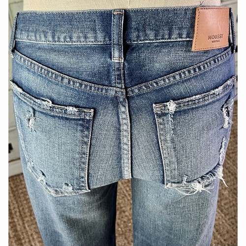 NWT New $369 Moussy Isko Distressed Premium Denim Jeans Size 26 - Picture 3 of 13