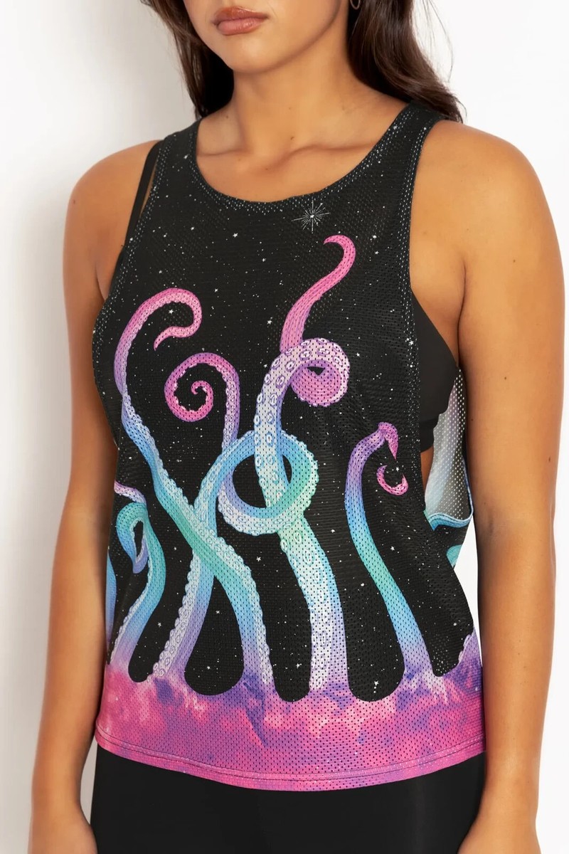 BlackMilk Space Tentacles Low Arm Tank Size XXS XX-Small NEW  display picture 3