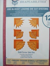 Spellbinders Shapeabilities Dies  Gold Corner Sets One  12 Dies Cardmaking Rare